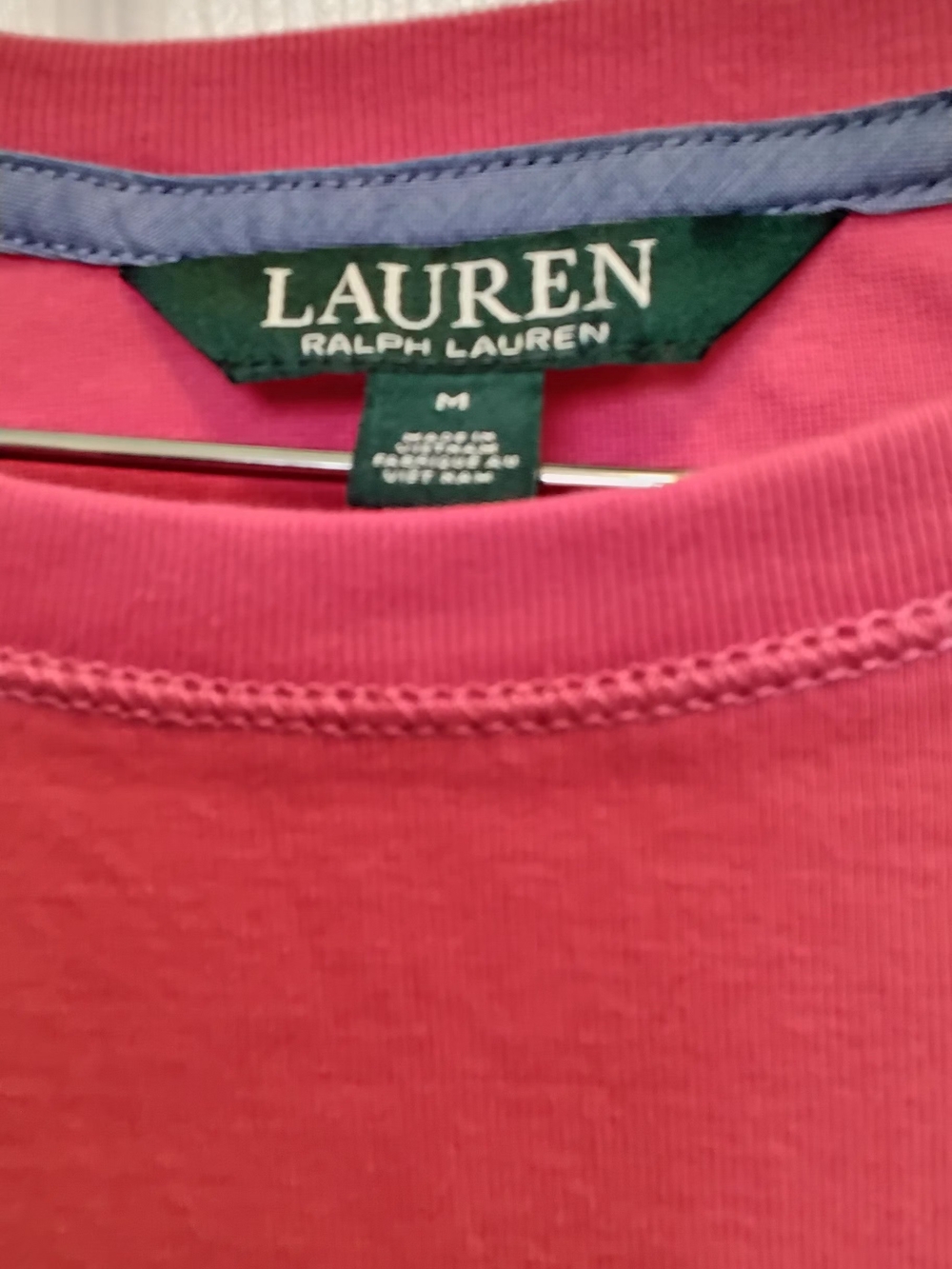 Ralph Lauren Pink Short Sleeve Button-Shoulder Tee Size M - Picture 4 of 5